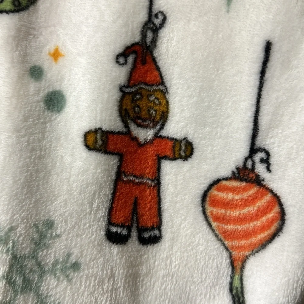 Shrek Christmas Blanket Throw 50x70 Donkey Puss Gingy Holiday Plush‎ NWT